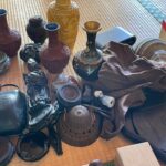 七宝花瓶、堆朱花瓶、中国置物、木彫り、遺品整理、実家の片付け、解体、残置物